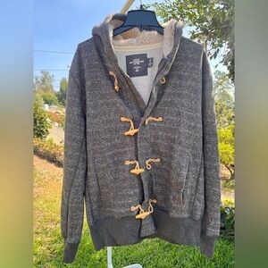 H&M Charcoal Toggle Zip-Up Sweater